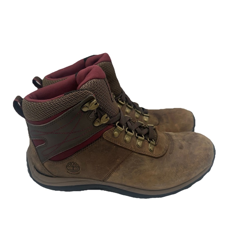 Timberland Norwood Mid Hiking‎ Boots Womens 9 Brown Leather Waterproof Outdoors